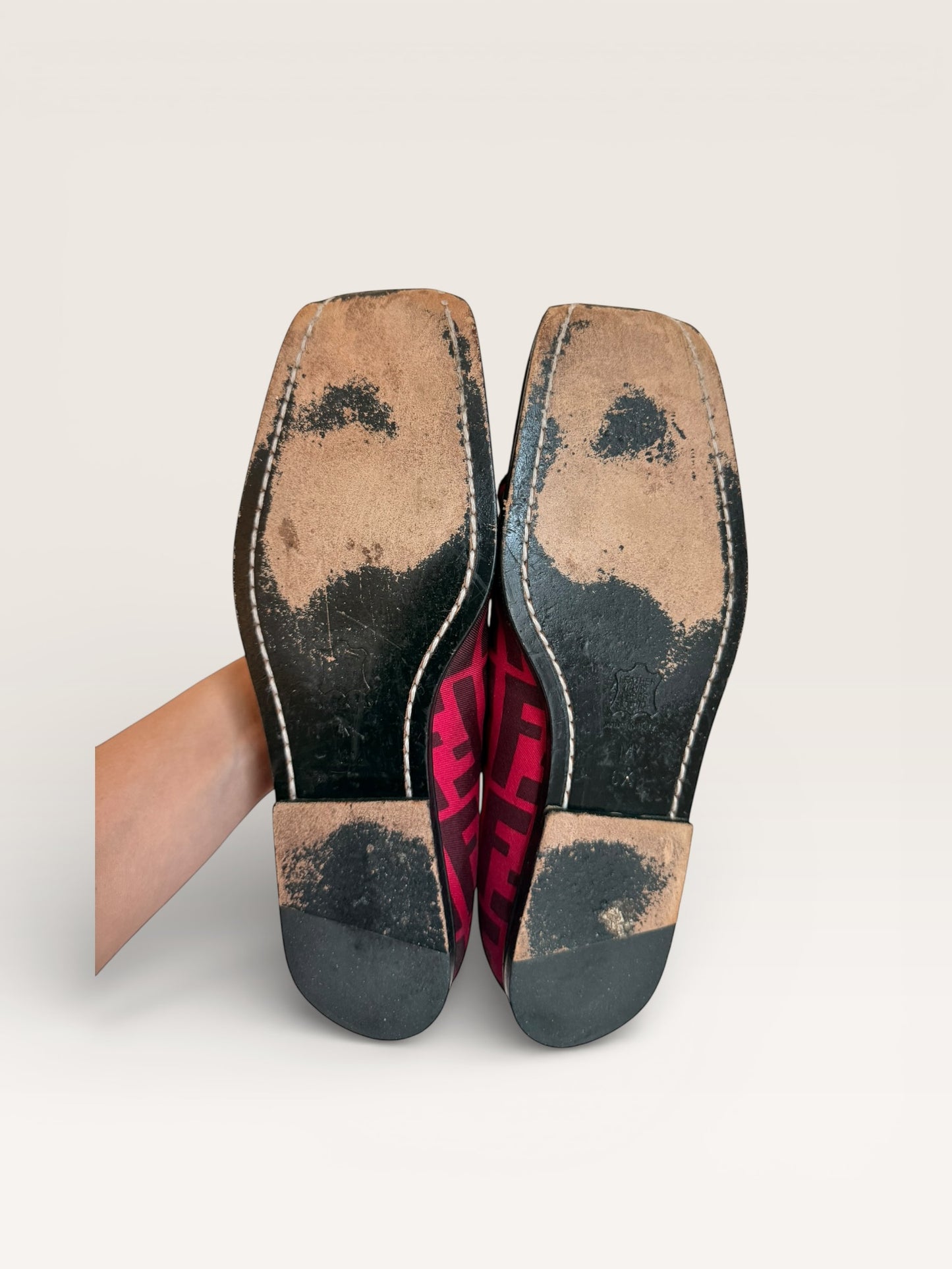 Fendi square toed flats