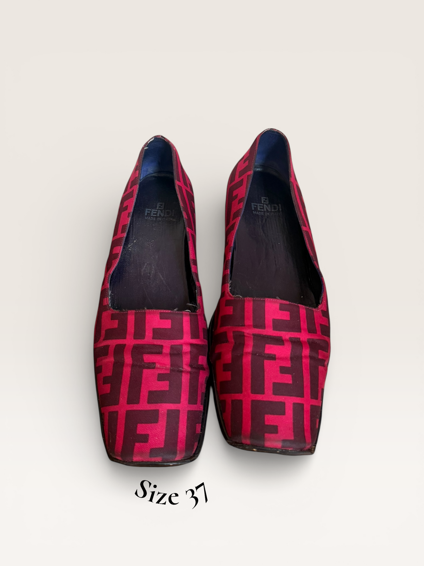 Fendi square toed flats