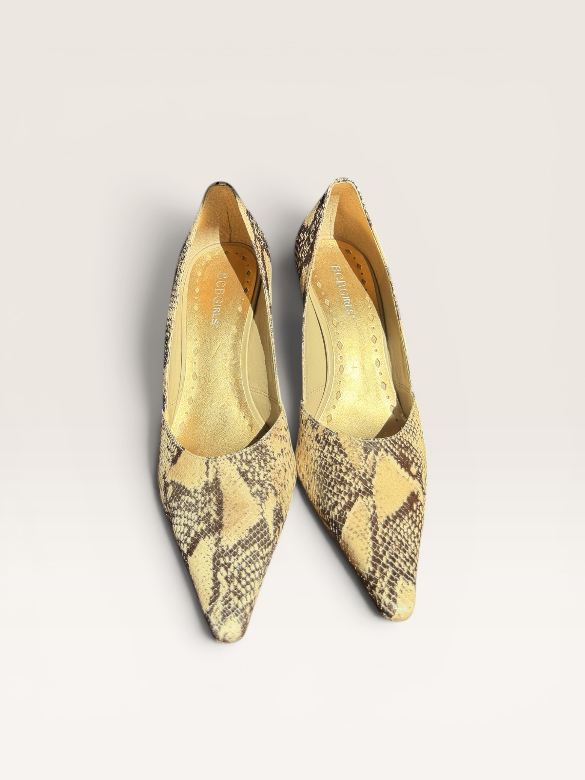 BCBGeneratoon Snakeskin Pumps