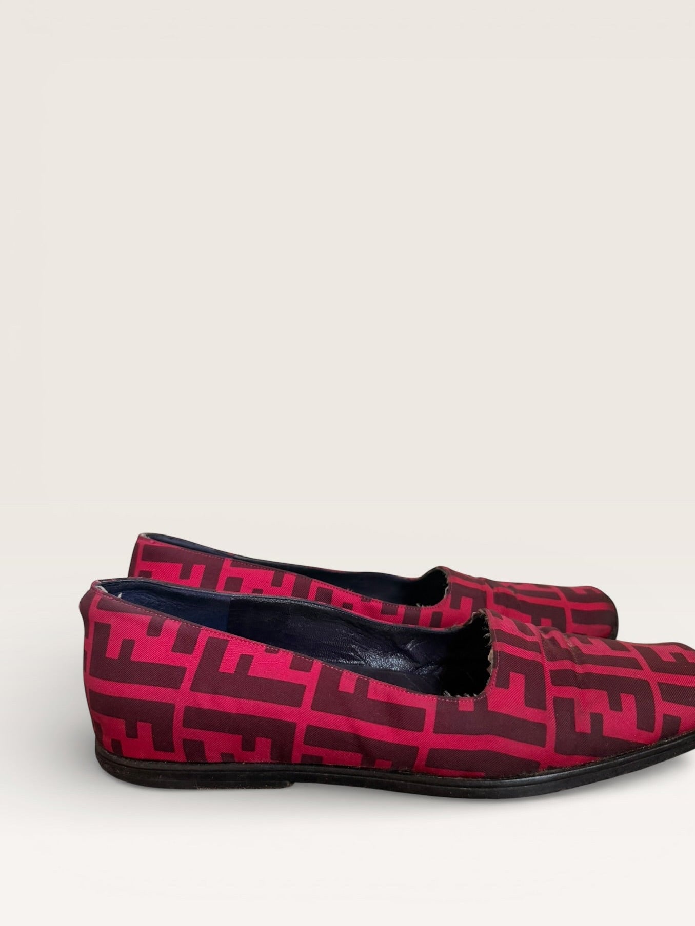 Fendi square toed flats