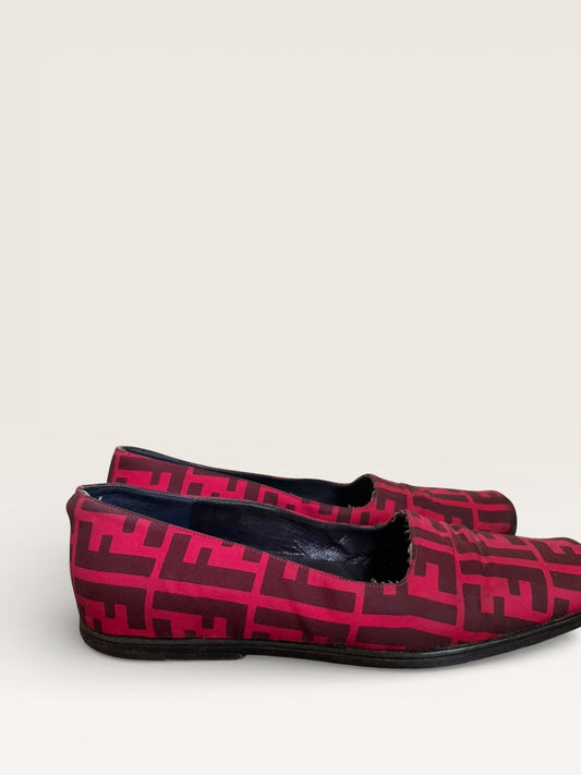 Fendi square toed flats
