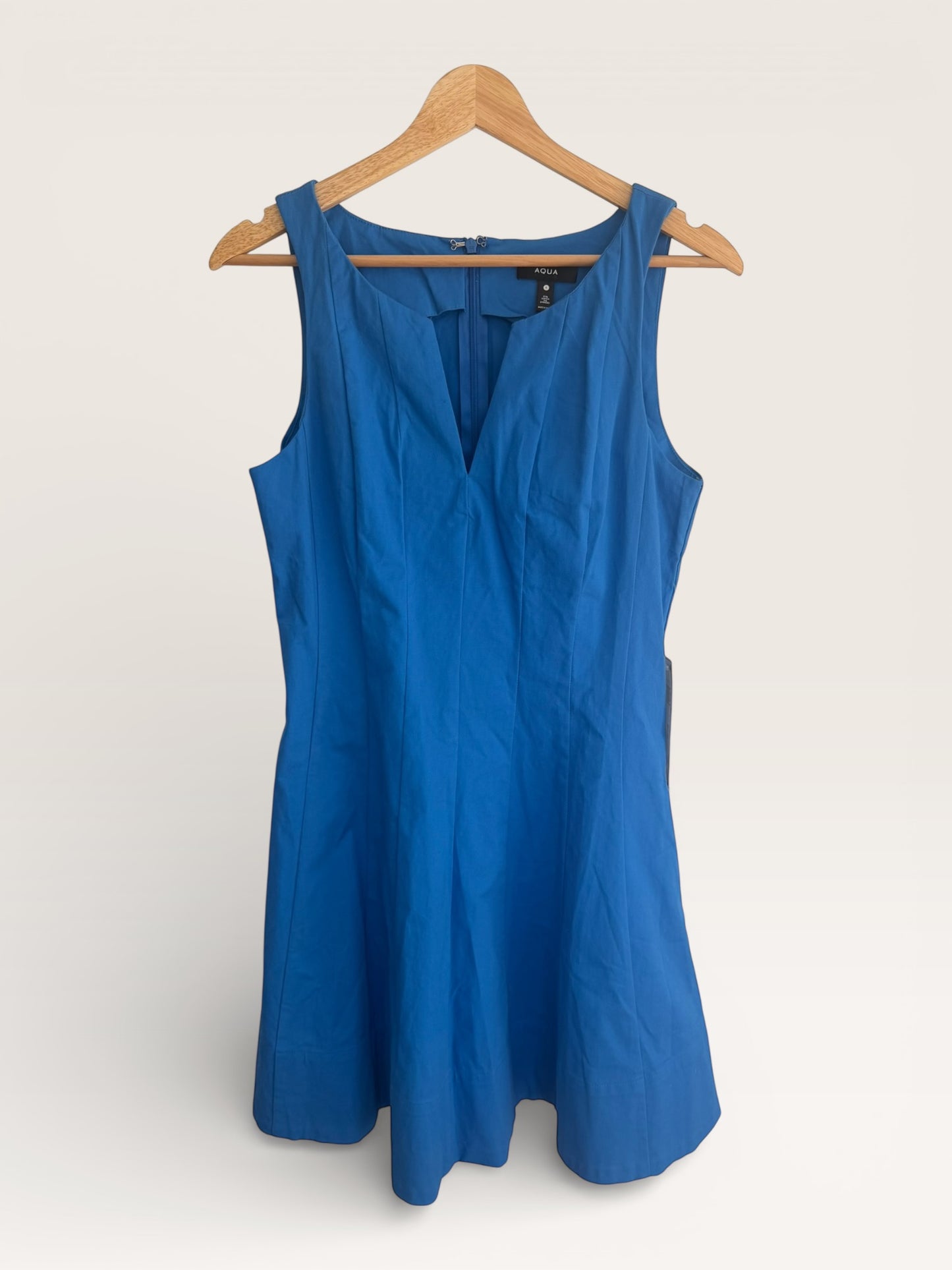 AQUA Sleeveless Pleated Flare Dress