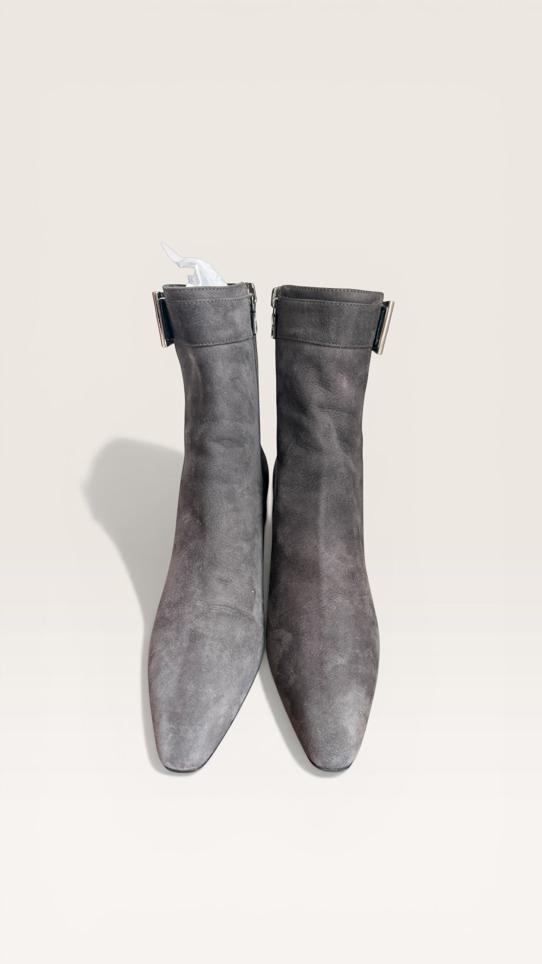 Prada Grey Suede Boots