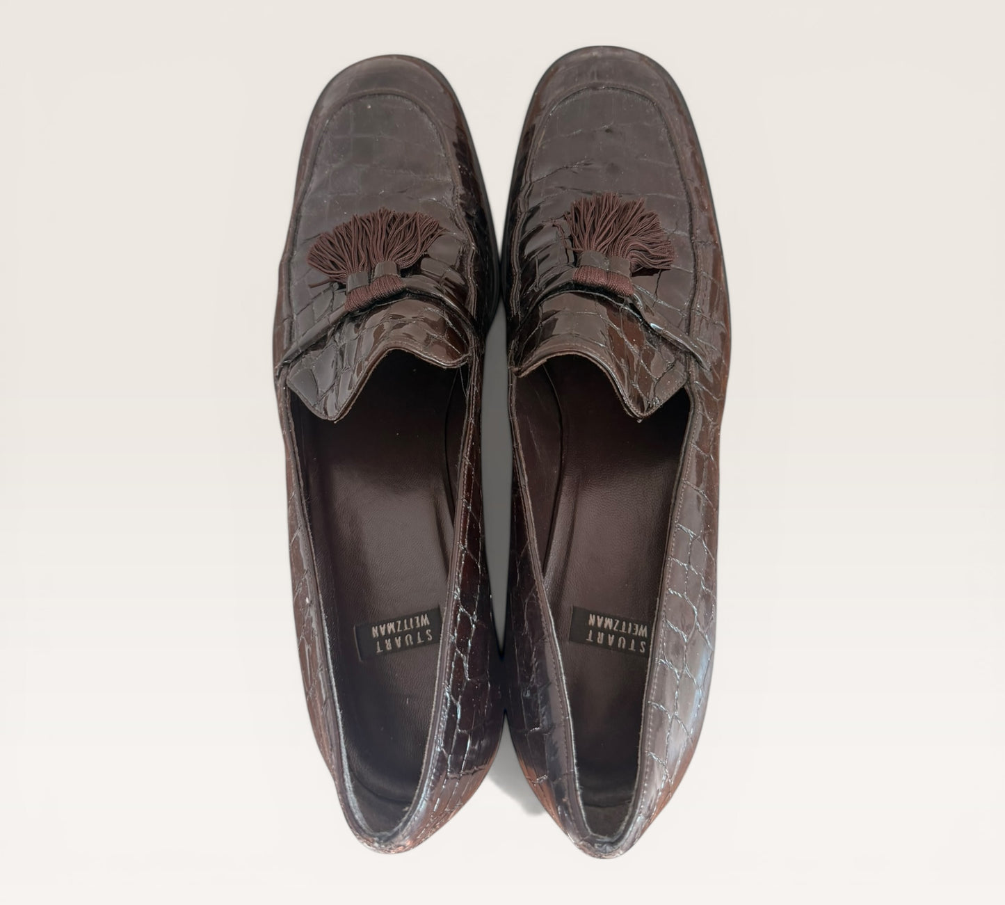 Stuart Weitzman Crocidile embossed Loafers