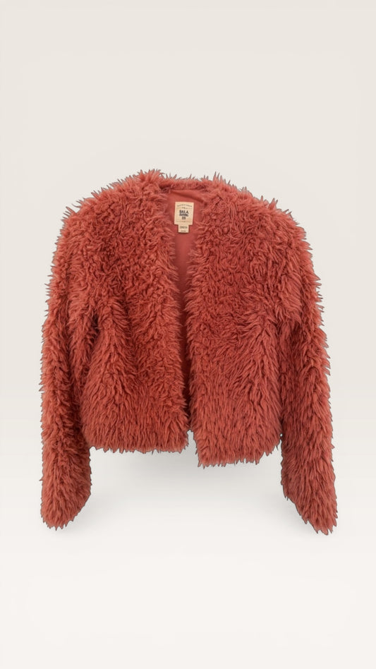 Billabong Pink Faux Fur Coat